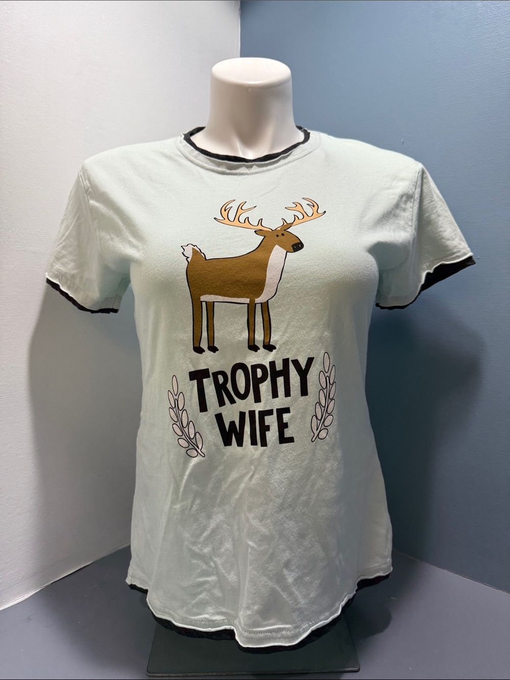 Lazy One Light Mint 'Trophy Wife' Short Sleeve Pajama Top